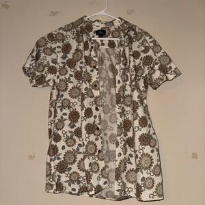 O'Neill Brown and Cream Floral Men's Shirt